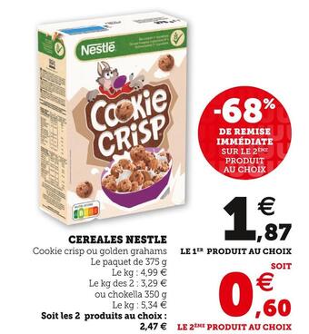 Super U Nestlé cereales offre