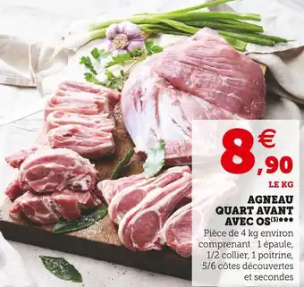 Super U Agneau quart avant avec os offre