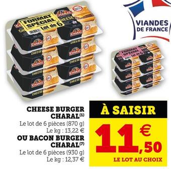 U Express Charal cheese burger offre