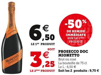 U Express Mionetto prosecco doc offre