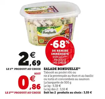 U Express Bonduelle salade offre