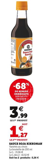 U Express Kikkoman sauce soja offre