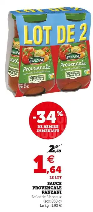 Panzani sauce provencale