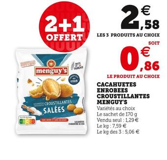 U Express Menguy's cacahuetes enrobees croustillantes offre