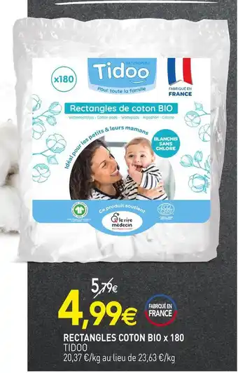 naturéO Tidoo rectangles coton bio offre