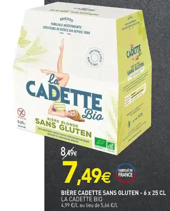 naturéO La cadette bio bière cadette sans gluten offre