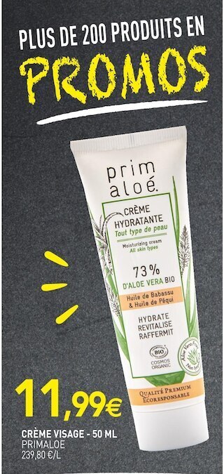 naturéO Primaloe crème visage offre