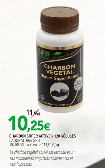 naturéO Laboratoire sfb charbon super active offre
