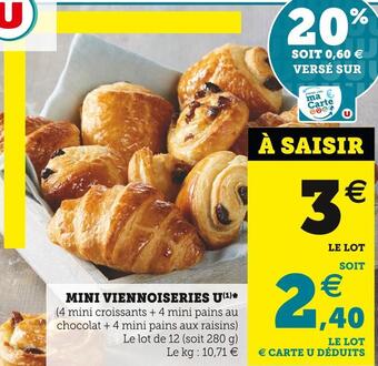U Express U mini viennoiseries offre