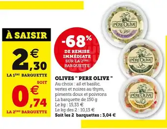 U Express Père olive olives offre