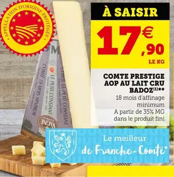U Express Badoz comte prestige aop au lait cru offre