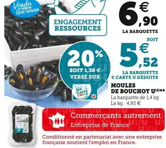 U Express U moules de bouchot offre