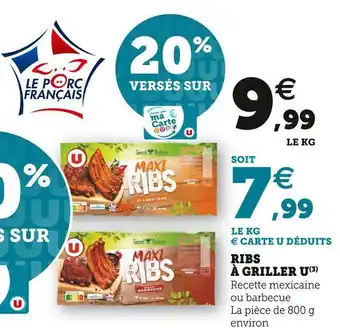 U Express U ribs à griller offre