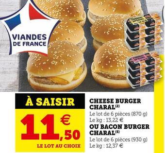 U Express Charal cheese burger offre