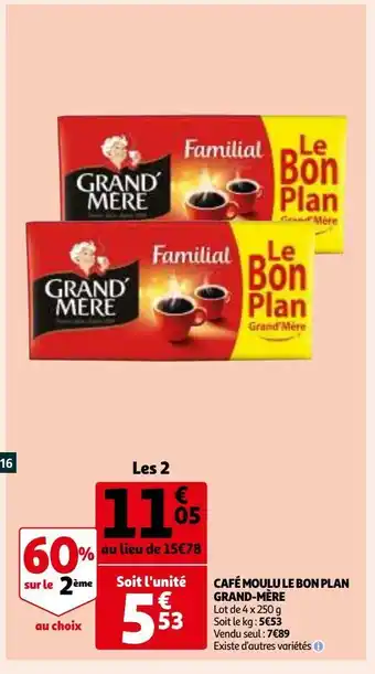 Auchan Café moulu le bon plan grand-mère offre