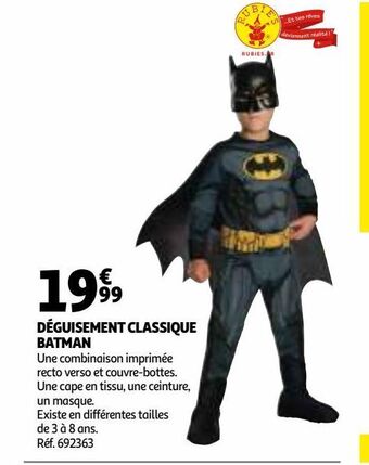 Auchan Déguisement classique batman offre