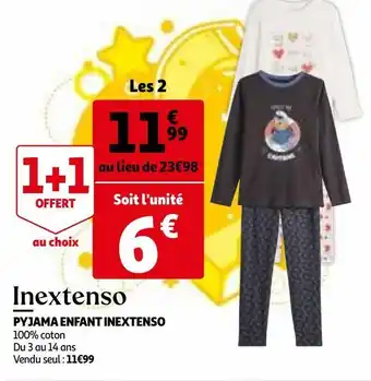 Auchan Pyjama enfant inextenso offre