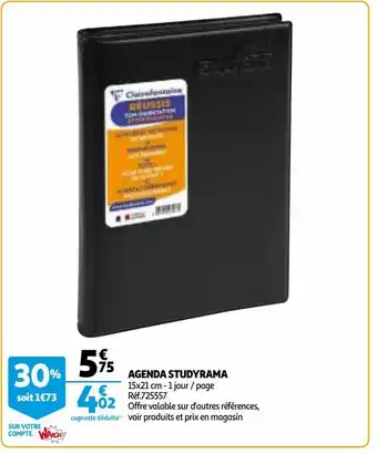 Auchan Agenda studyrama offre