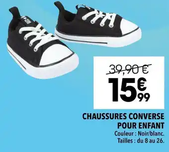 Promo Converse chaussures pour enfant chez Supeco