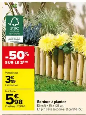 Carrefour Bordure à Planter offre