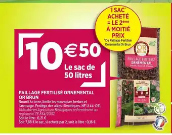 Delbard Paillage Fertilisé Ornemental Or Brun offre