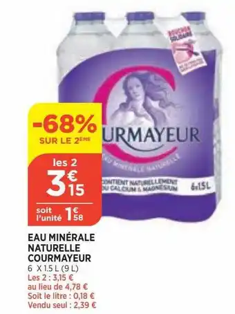 Bi1 Eau minérale naturelle courmayeur offre
