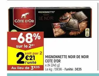 Mignonnette noir de noir cote d'or