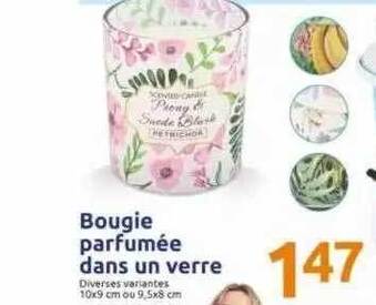 Action Bougie Parfumée Dans Un Verre offre