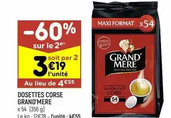 Leader Price Dosettes corse grand'mere offre