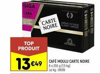 Leader Price Cafè moulu carte noire offre