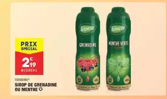 ALDI Teisseire sirop de grenadine ou menthe offre