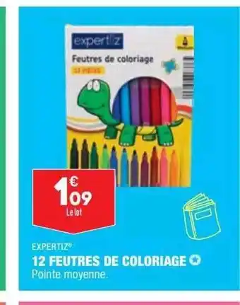 ALDI 12 feutres de coloriage offre