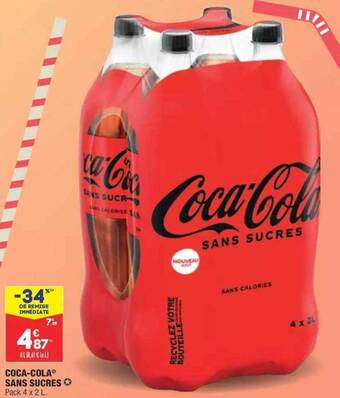 ALDI Coca-cola sans sucres offre