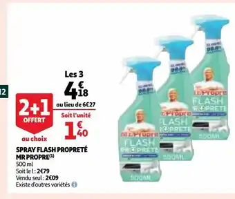 Auchan Supermarché Spray flash propreté mr propre offre
