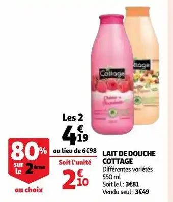 Lait de douche cottage