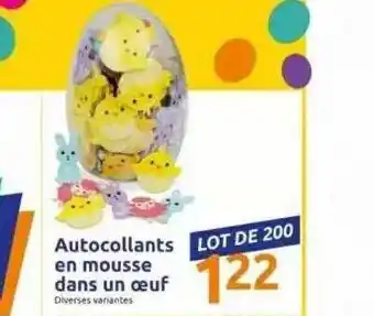 Action Autocollants En Mousse Dans Un œuf offre