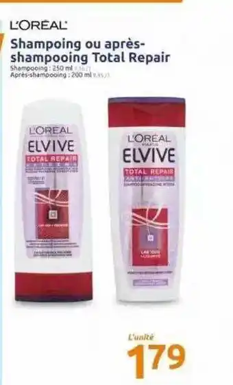Action Shampoing Ou Après-shampooing Total Repair offre