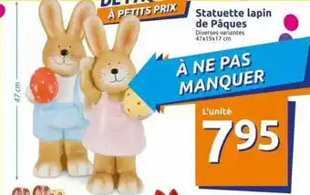 Action Statuette Lapin De Pâques offre