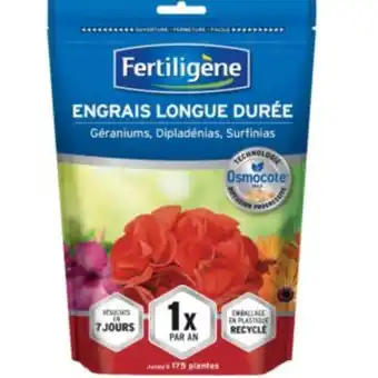 Gamm vert Engrais longue durée osmocote fertiligene pour plantes fleuries, géraniums, dipladénias, surfinias offre