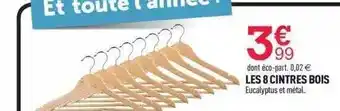 Centrakor Les 8 cintres bois offre