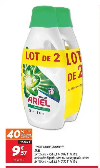 Netto Lessive liquide original ariel offre