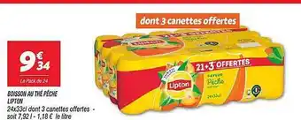 Netto Boisson au thé pêche lipton offre