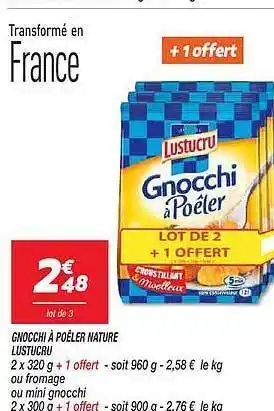 Netto Gnocchi à poêler nature lustucru offre
