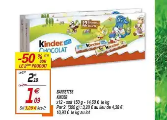 Netto Barrettes Kinder offre