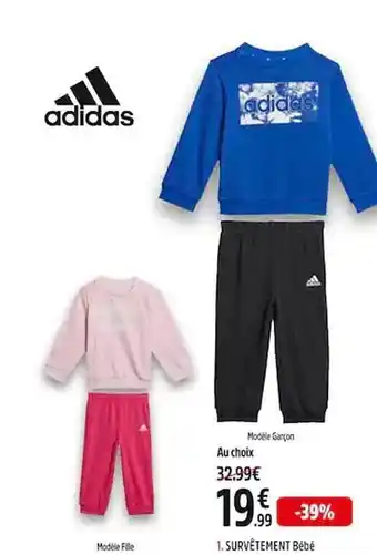 Intersport Survêtement bébé adidas offre