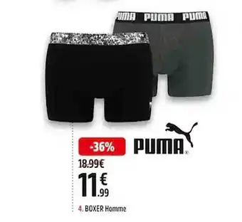 Intersport Boxer homme puma offre