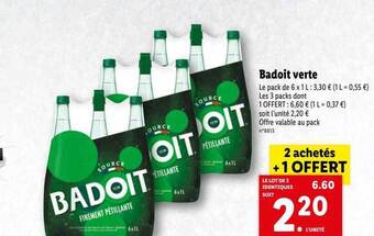Lidl Badoit verte offre