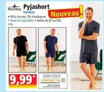 Norma Pyjashort homme ronley offre