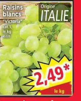 Norma Raisins blancs offre