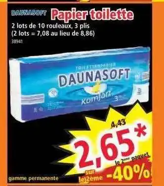 Norma Papier toilette daunasoft offre
